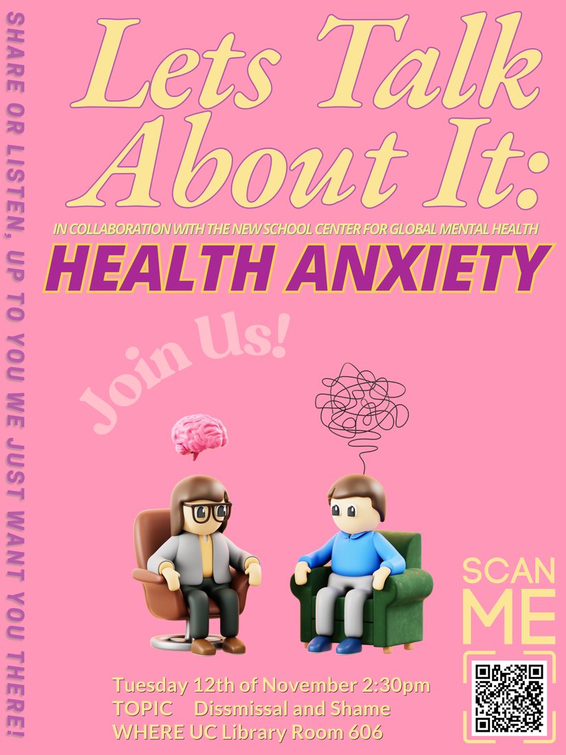 Let's Talk About It: Health Anxiety event poster, alternate